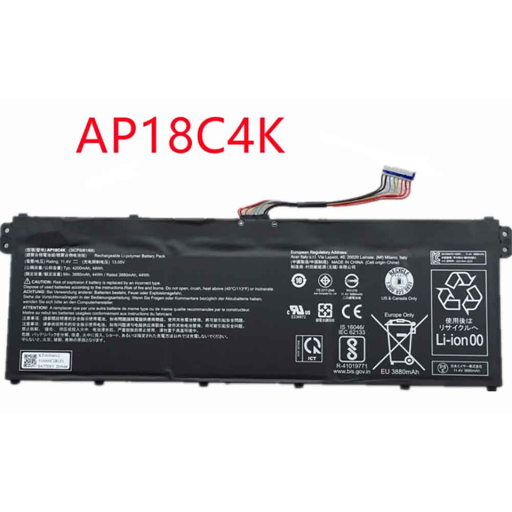 11.4V Acer AP18C4K Akku