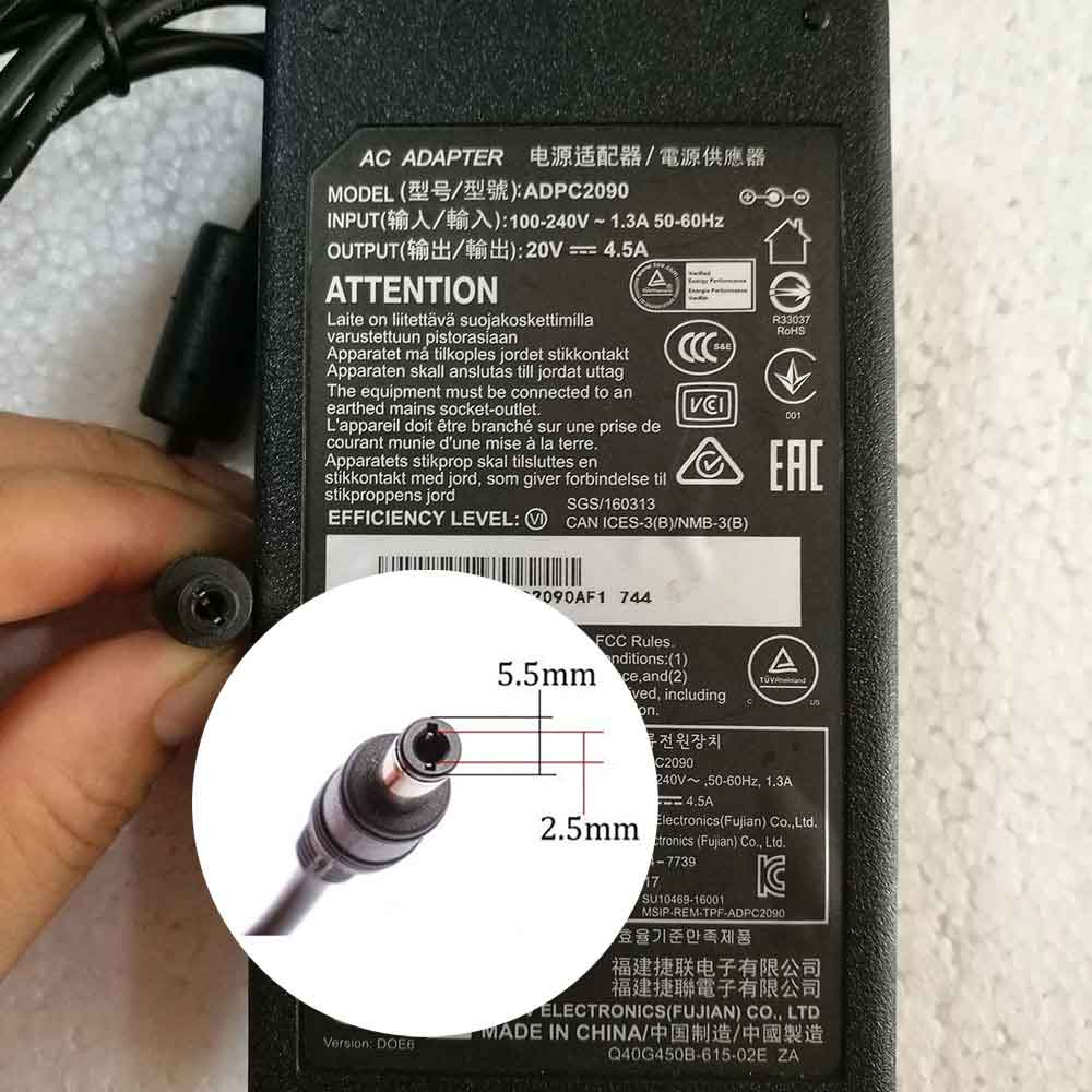 20V 4.5A 90W Philips ADPC2090 adapter