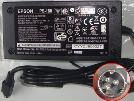 100-240V~50-60HZ 1.3A (for worldwide use) 
 EPSON Laptop AC Adapter