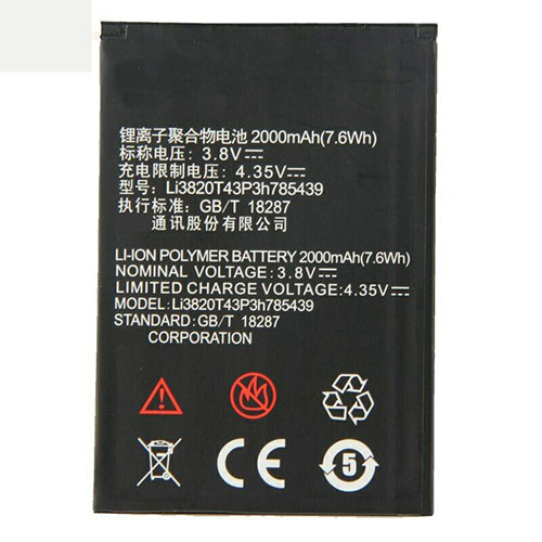 Batterie pour ZTE LI3820T43P3H785439