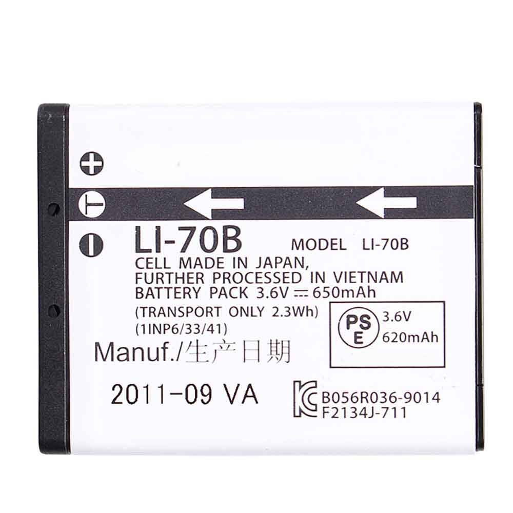Batterie pour Olympus LI-70B