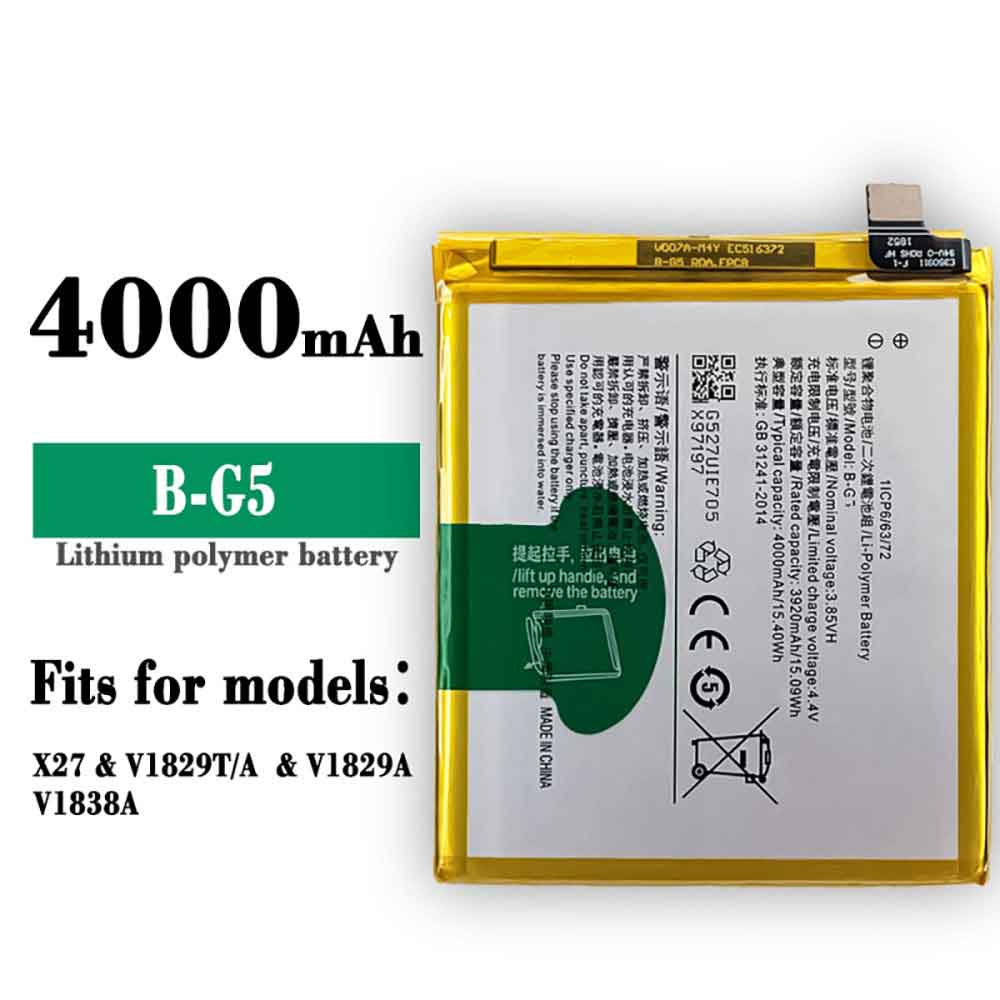 B-G5 4000mAh/15.40WH 3.85V 4.4V laptop akkus